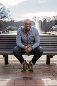 Kwame Alexander sitting